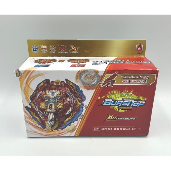 Burst Top Force Other - Burstop Force B-200 Xiphoid Xcalibur Compatible Beyblade Style Toy New Sealed